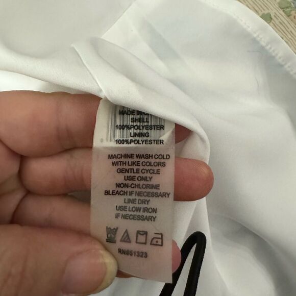 Vince Camuto Sleeveless Shift Dress Summer Splash Black and White Sz 14 NWT - Picture 9 of 12